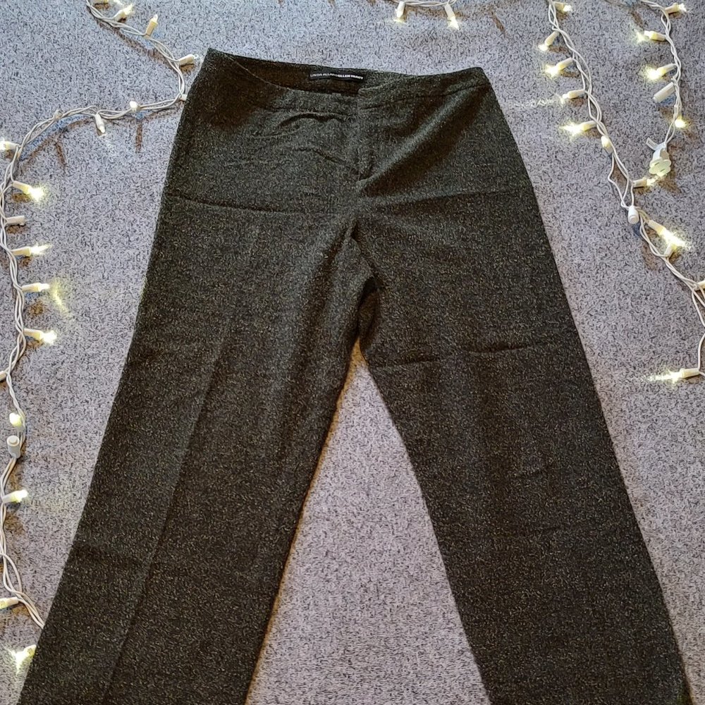 Linda Allard Ellen Tracy Brown Wool Pants 4 petite